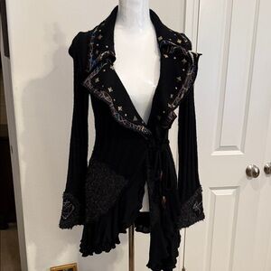 Sioni Black Knit Cardigan